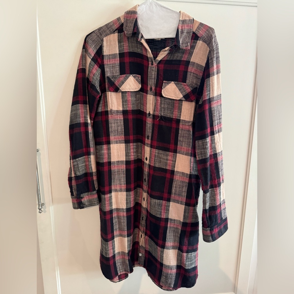 Caslon plaid shirt dress
